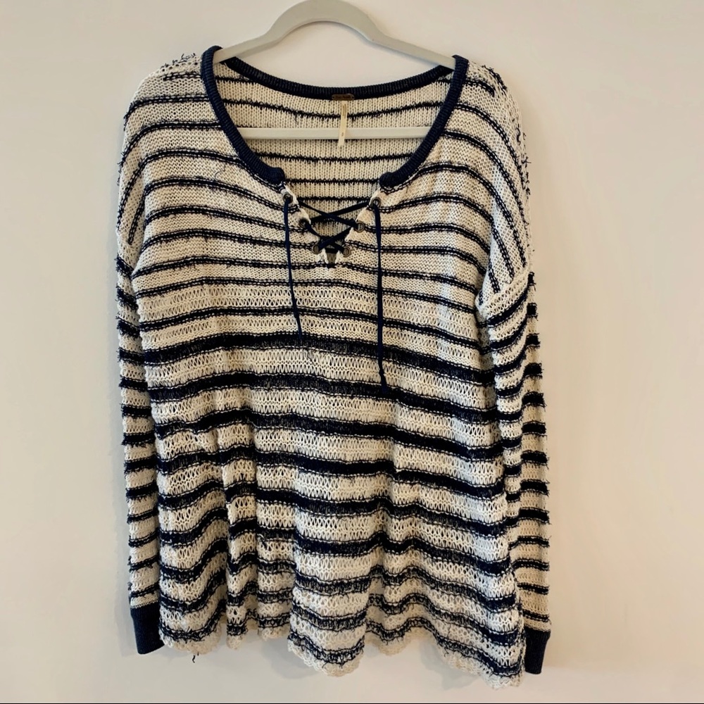 Free People Light Weight Striped Sweater
